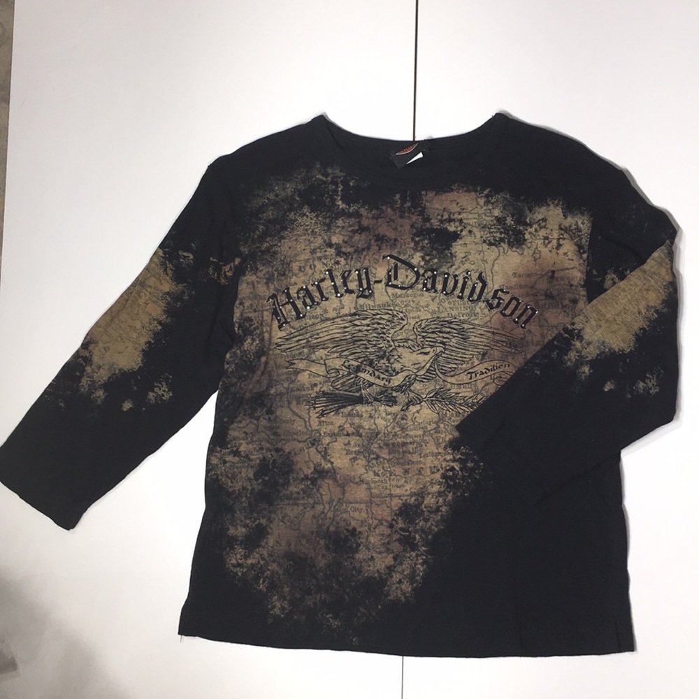 Harley Davidson 3/4 length black top
